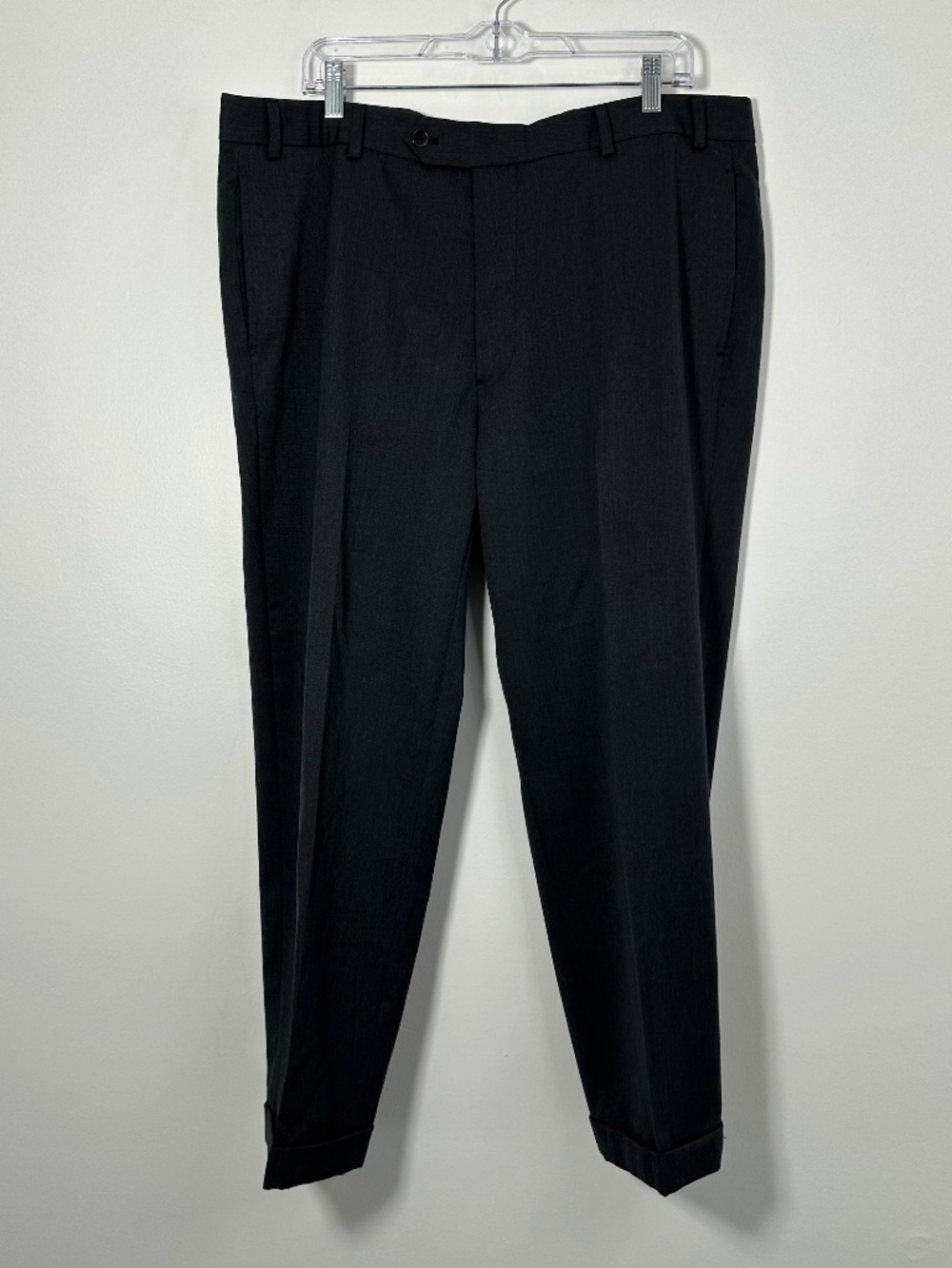 Brooks Brothers Mens Sz 38x32 Madison Fit 100% Wool Dress Pants Charcoal Altered